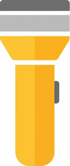 Modern yellow flashlight tool isolated on white vector