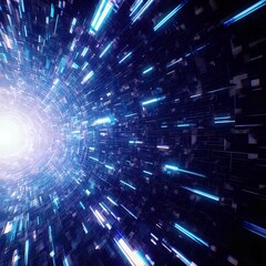 Abstract digital rendering of geometric patterns and motion