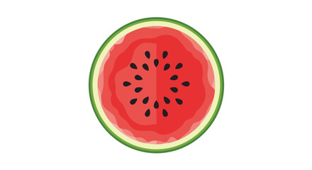 Fototapeta premium Vibrant cross-section of a watermelon with refreshing and juicy look