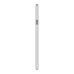 Simple plastic straw icon, party tube drink equipment symbol, vector illustration .