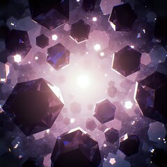 Abstract digital rendering of geometric shapes