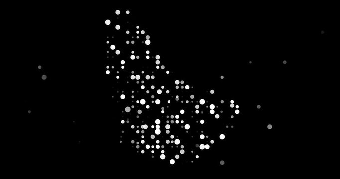 Technology Particle Flow Map of Barbados Animation