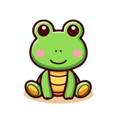 baby frog illustration on an isolated white background