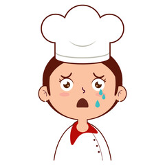 chef scared face cartoon cute