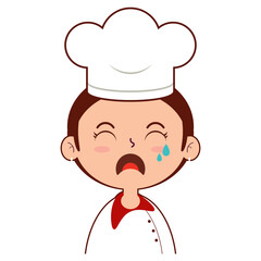 chef crying face cartoon cute