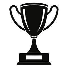 Trophie vector clean black silhouette design white background