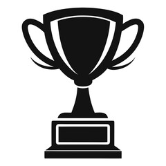 Trophie vector clean black silhouette design white background
