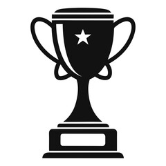 Trophie vector clean black silhouette design white background