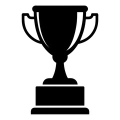 Trophie vector clean black silhouette design white background