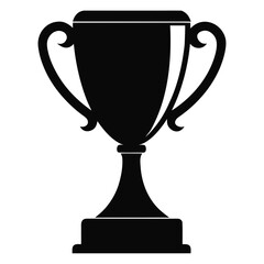 Trophie vector clean black silhouette design white background