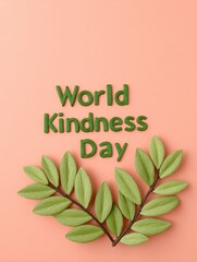 World kindness day celebration abstract soft golden heart light background peaceful art design for love awareness theme