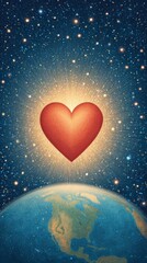 World kindness day celebration abstract heart design soft golden light peaceful background compassionate awareness theme