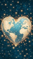 World kindness day celebration abstract heart design peaceful background compassionate art soft golden light