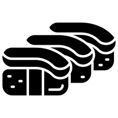 Sushi vector icon. Food and beverage icon solid style. perfect use for logo, presentation, website, and more. modern icon design glyph style