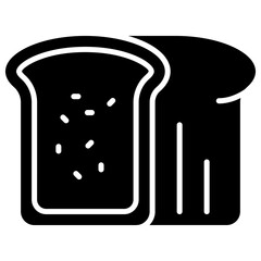 Bread vector icon. Food and beverage icon solid style. perfect use for logo, presentation, website, and more. modern icon design glyph style
