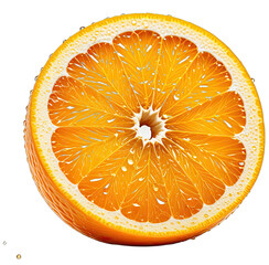 Close-up of sliced citrus fruit displaying juicy, textured interior