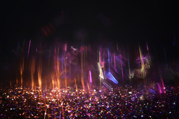 Fototapeta premium Background purple and pink lens flare lights. Abstract image