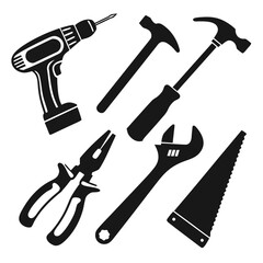 Vector art of hand tools