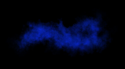 Fototapeta premium Twisted swirl of blue smoke on transparent background perfect for abstract effects, mystical themes and vapor visuals