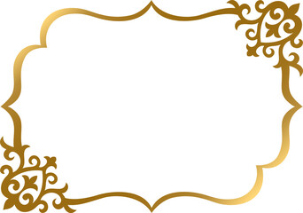 Golden figured frame with ornaments S1-08
