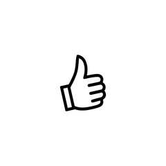 Thumbs Up Social Media Like Icon for Approval and Positive Feedback, Hand Gesture, Web Design, Mobile App, UI/UX, Engagement, Customer Rating; Approval, Recommendation, Satisfaction, hand sign