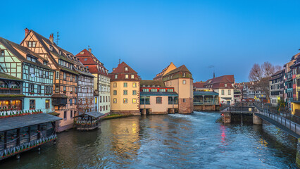 Old town Strasbourg city skyline,  cityscape of  France