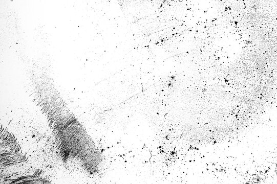 A dark textured overlay with subtle scratches and paint splatters or mold on a transparent background. Ideal for cinematic photo effects, aged film filters, or artistic grunge textures