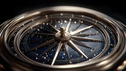 Exquisite compass guides direction to explore unknown areas