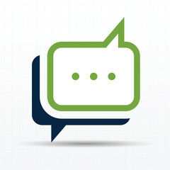 Fototapeta premium Chat speech bubble design icon. Chat speech bubble with white background