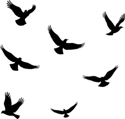 Obraz premium Set of Bangladeshi Folk Music and Dance Performers Silhouettes