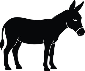 Donkey animal silhouette vector graphic