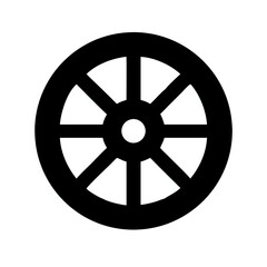 Obraz premium wheel ,hand drawn illustration outline isolated on white background
