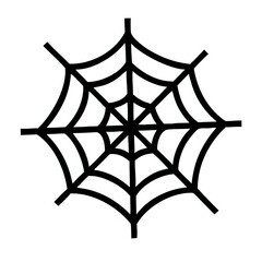 Naklejka premium spider web ,hand drawn illustration outline isolated on white background