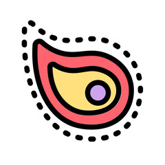 rangoli icon with flat line style