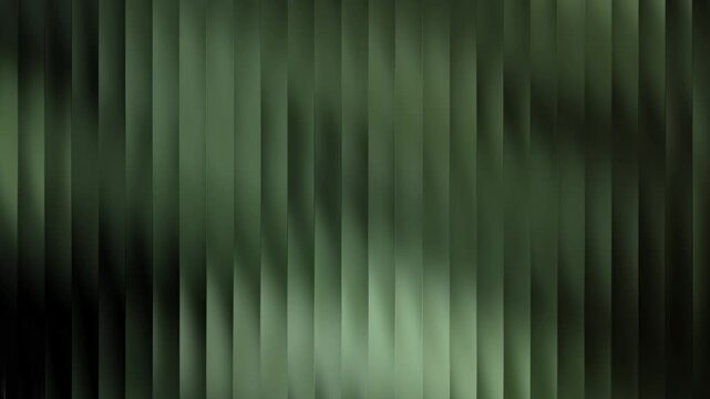 Vertical abstract background with a textured, ribbed pattern in shades of dark green and olive, featuring subtle light reflections and shadows for a sophisticated look 4k background video