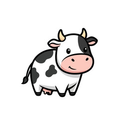 Cute Cartoon Cow Illustration