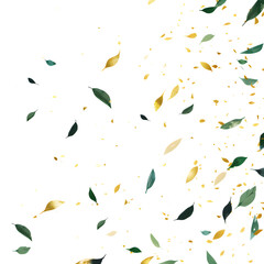 Whimsical leaf design: A refreshing array of leaves floats gracefully against a clear background, offering a serene glimpse of nature's delicate beauty.