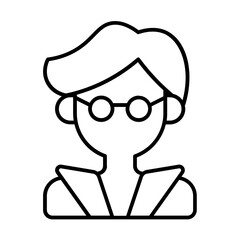 fashion designer icon with thin style