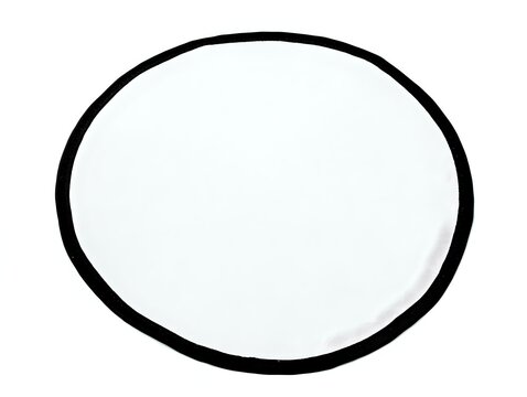 Simple black oval frame border on white background, isolated design element for graphic projects and creative layouts.