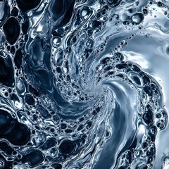 Abstract macro shot of oil and water mixing