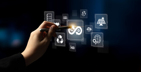 Circular economy supports sustainable development. Circular economy reduces waste, circular economy...