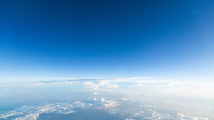 Aerial view of white clouds