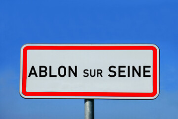 Ortsschild Ablon-sur-Seine