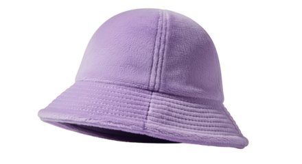 Soft lavender bucket hat isolated on transparent background