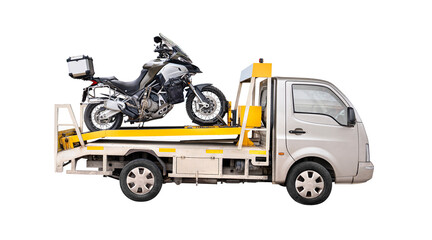 Two wheeler towing vehicle, Two wheeler towing services, Two wheeler towing vehicle with two wheeler, Bangalore, India, CITY, Towing truck.