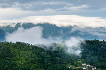 The house is on the mountain