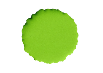 Green circle with irregular edges on black background