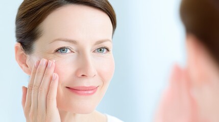 Skincare routine tips for healthy skin home lifestyle photo bright environment close-up view self-care concept