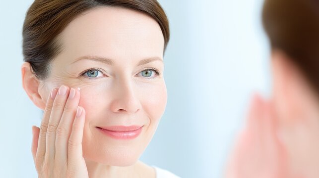 Skincare routine tips for healthy skin home lifestyle photo bright environment close-up view self-care concept