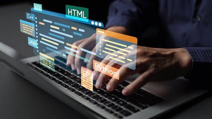 Software development with coding overlays, programming languages, developer tools, mobile app creation, and advanced programming for digital product development and software solutions. Muxer